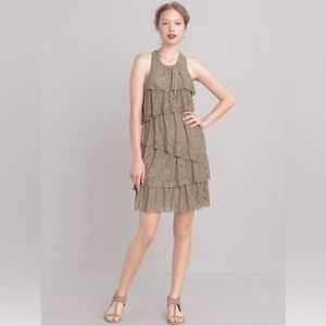 Sage Green Lace Ruffle Dress